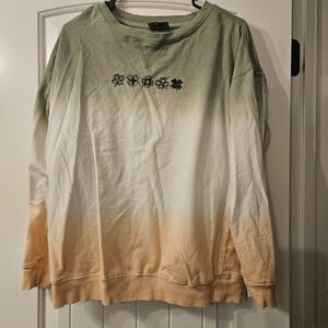 Green and Orange Ombre Sweatshirt